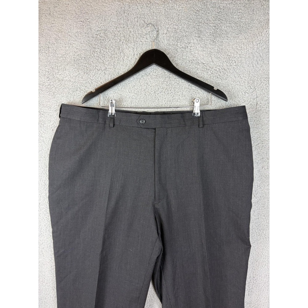 Joseph & Feiss Dress Pants Mens 48x24 Gray Wool Flat Front Classic Fit Office